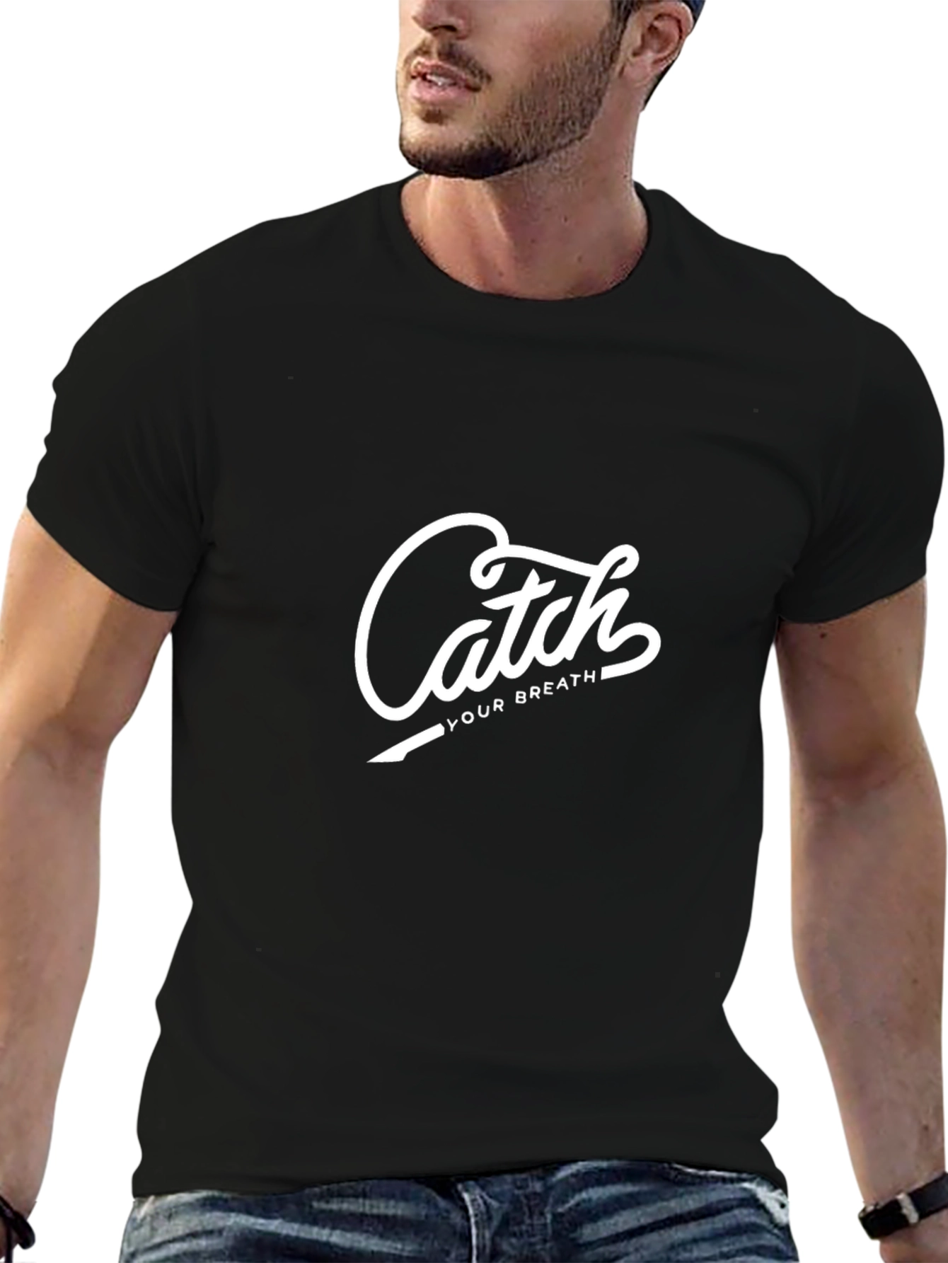 Catch Your Breath Graphic Tee - Black