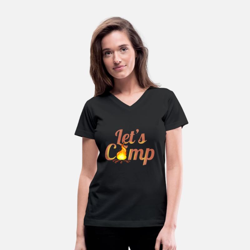Logo Let's Camp On Camp Fire On Camping