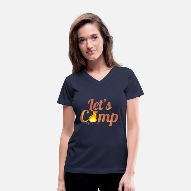 Logo Let's Camp On Camp Fire On Camping