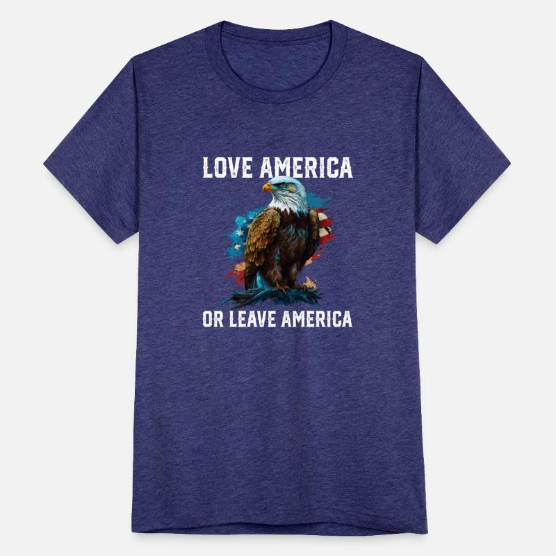 Love America Or Leave America Patriotic USA Flag