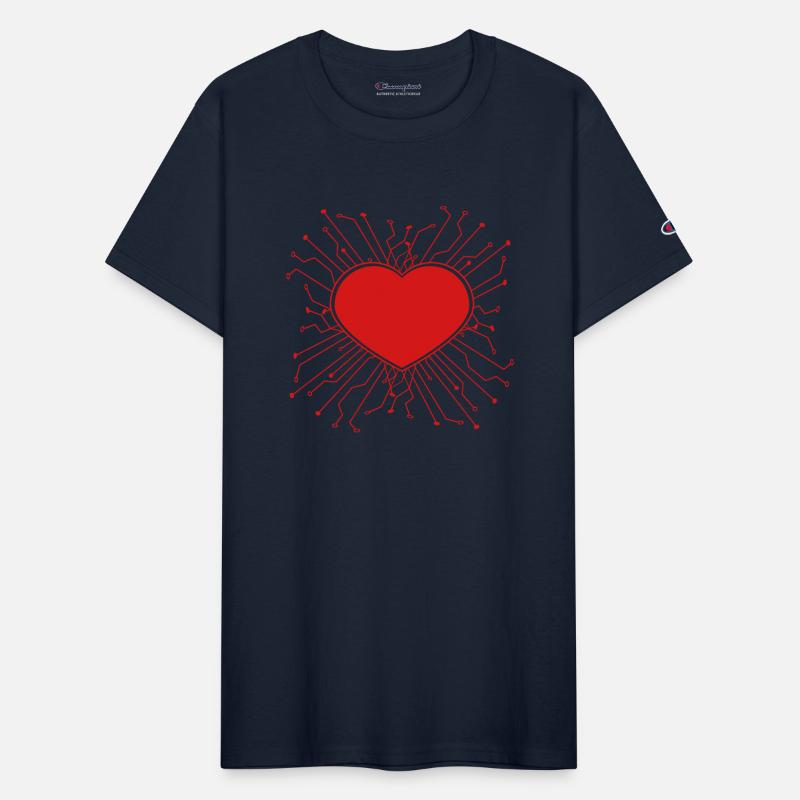 love heart circuit wire data microchip circuit ene