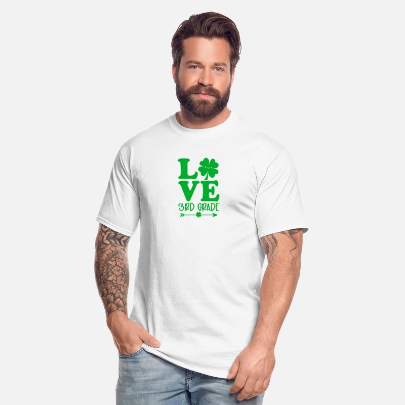 Love St Patrick'S Day Shamrock 3Rd Grade Teacher L