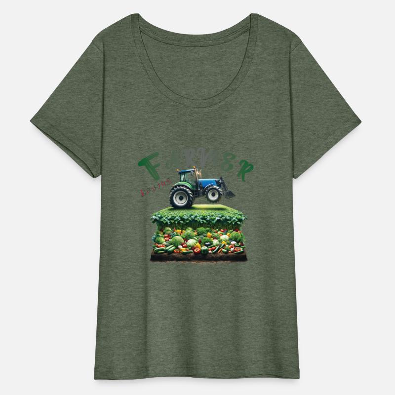 Loving farmer drives tractor with passion
