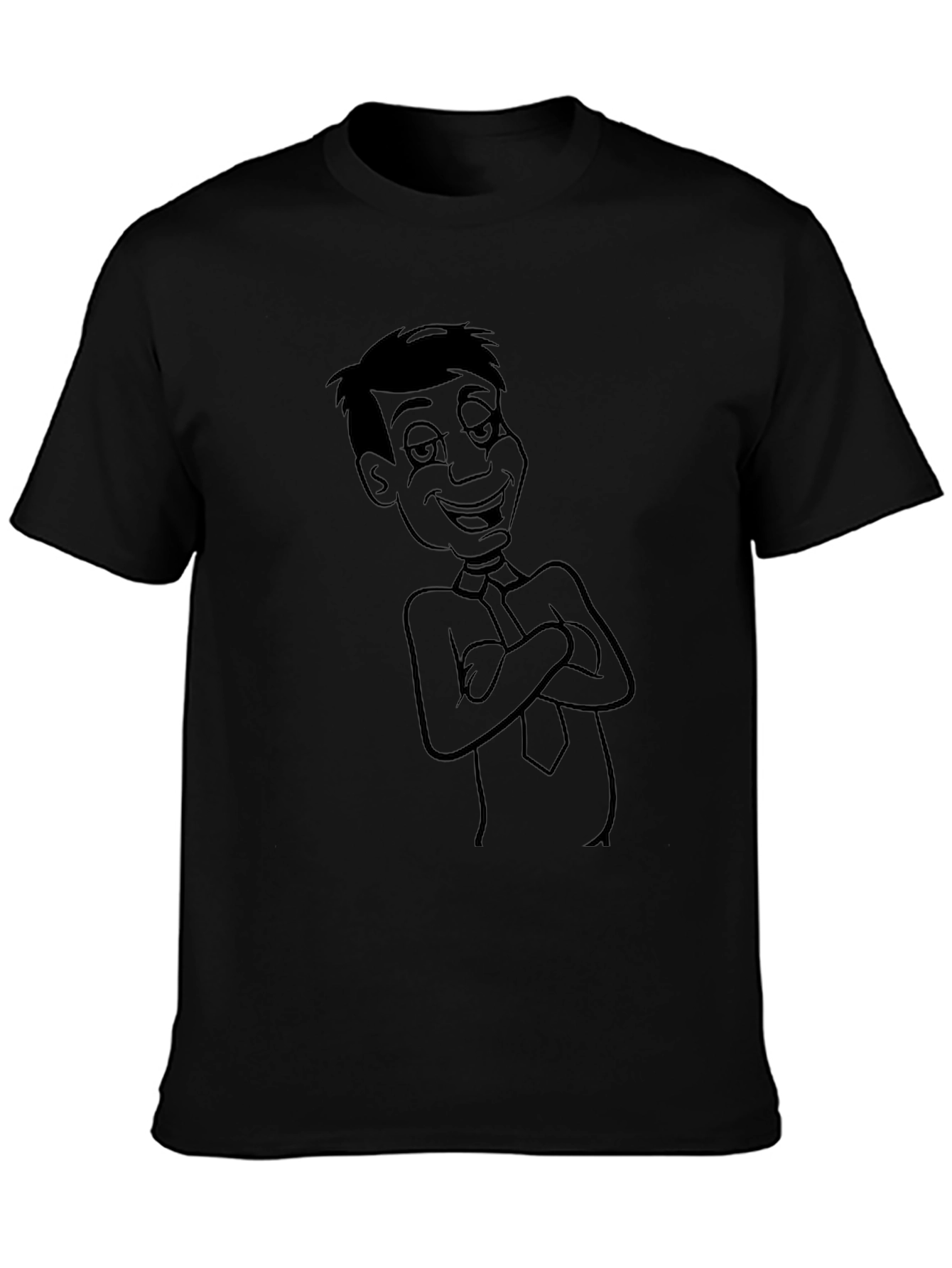 Black Cartoon Character Graphic Tee