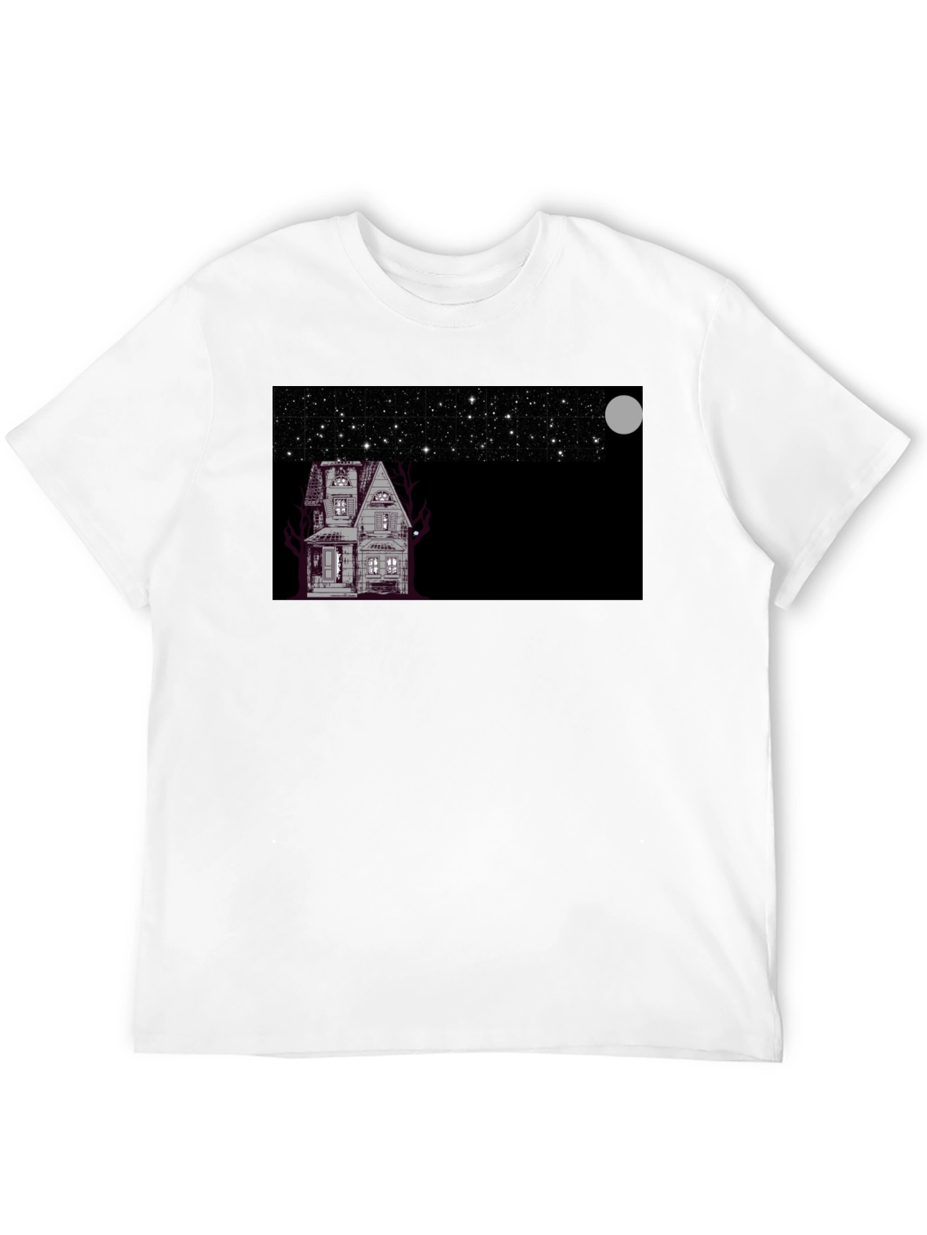 Spooky House Under Moonlight T-Shirt