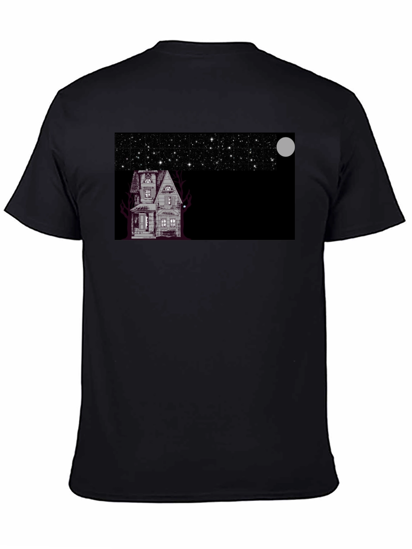 Spooky House Under Moonlight T-Shirt
