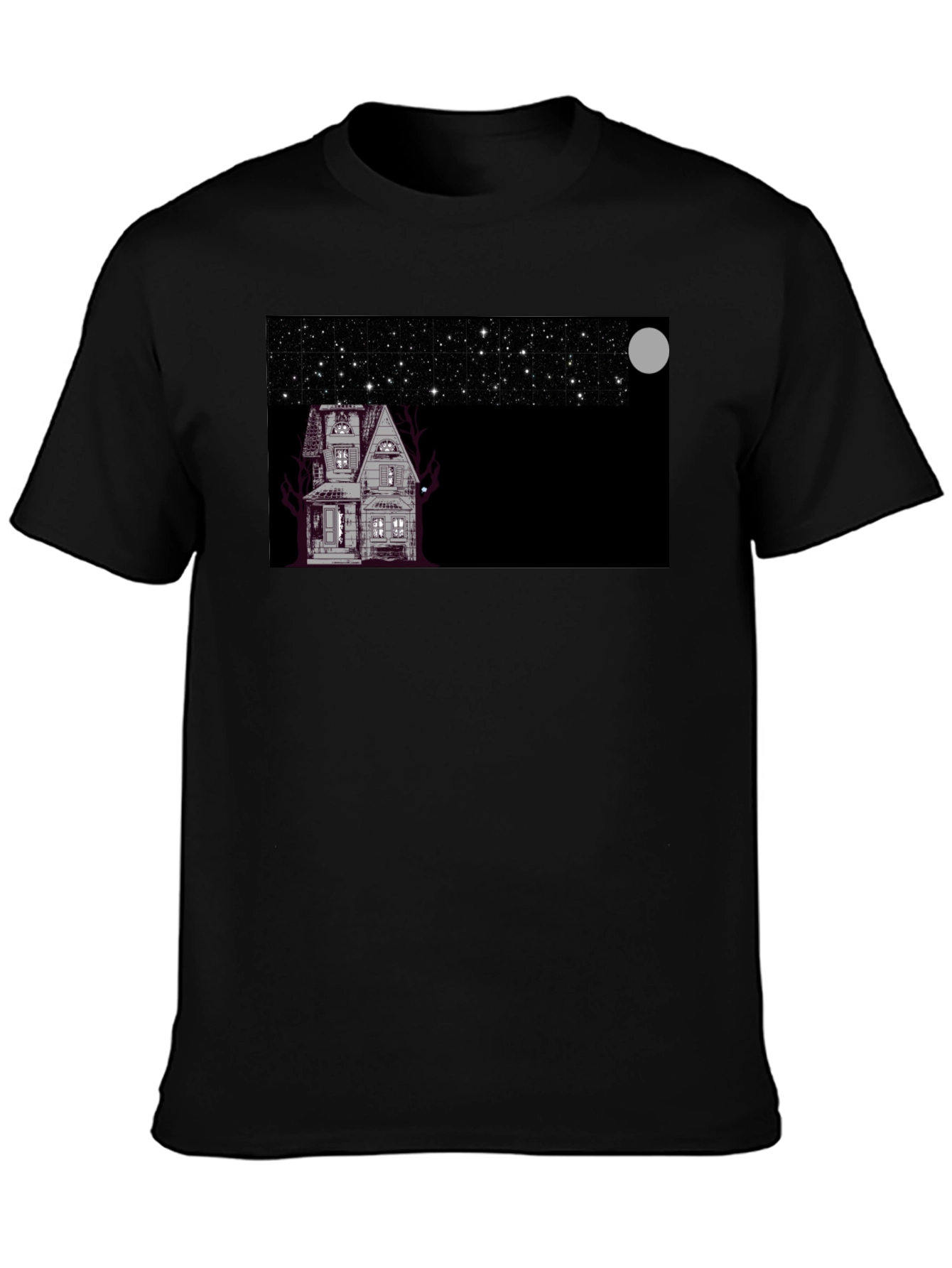 Spooky House Under Moonlight T-Shirt