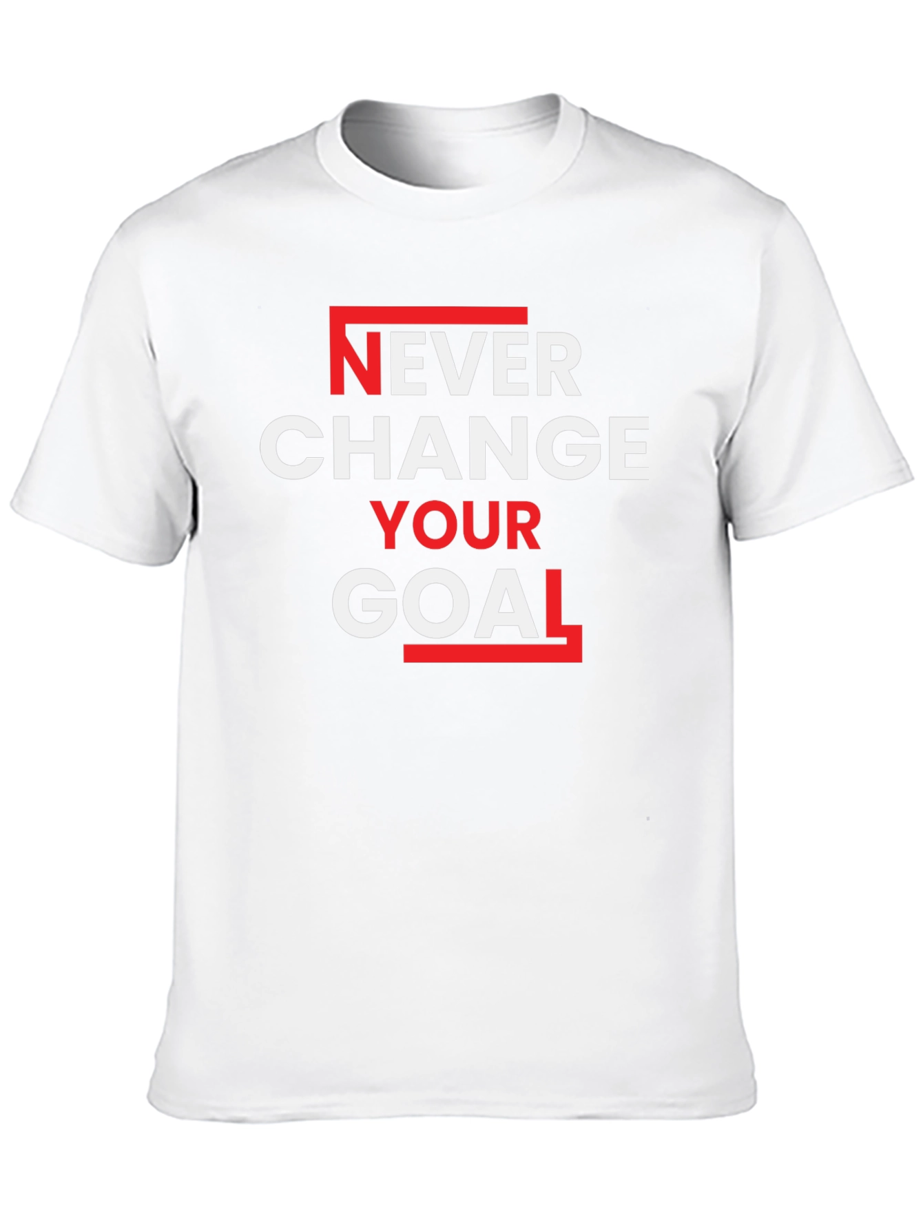 Never Change Your Goal Graphic Tee - Motivation Shirt