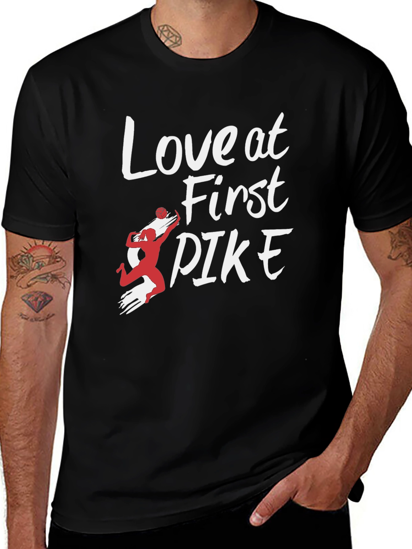Love at First Spike Volleyball Graphic Tee