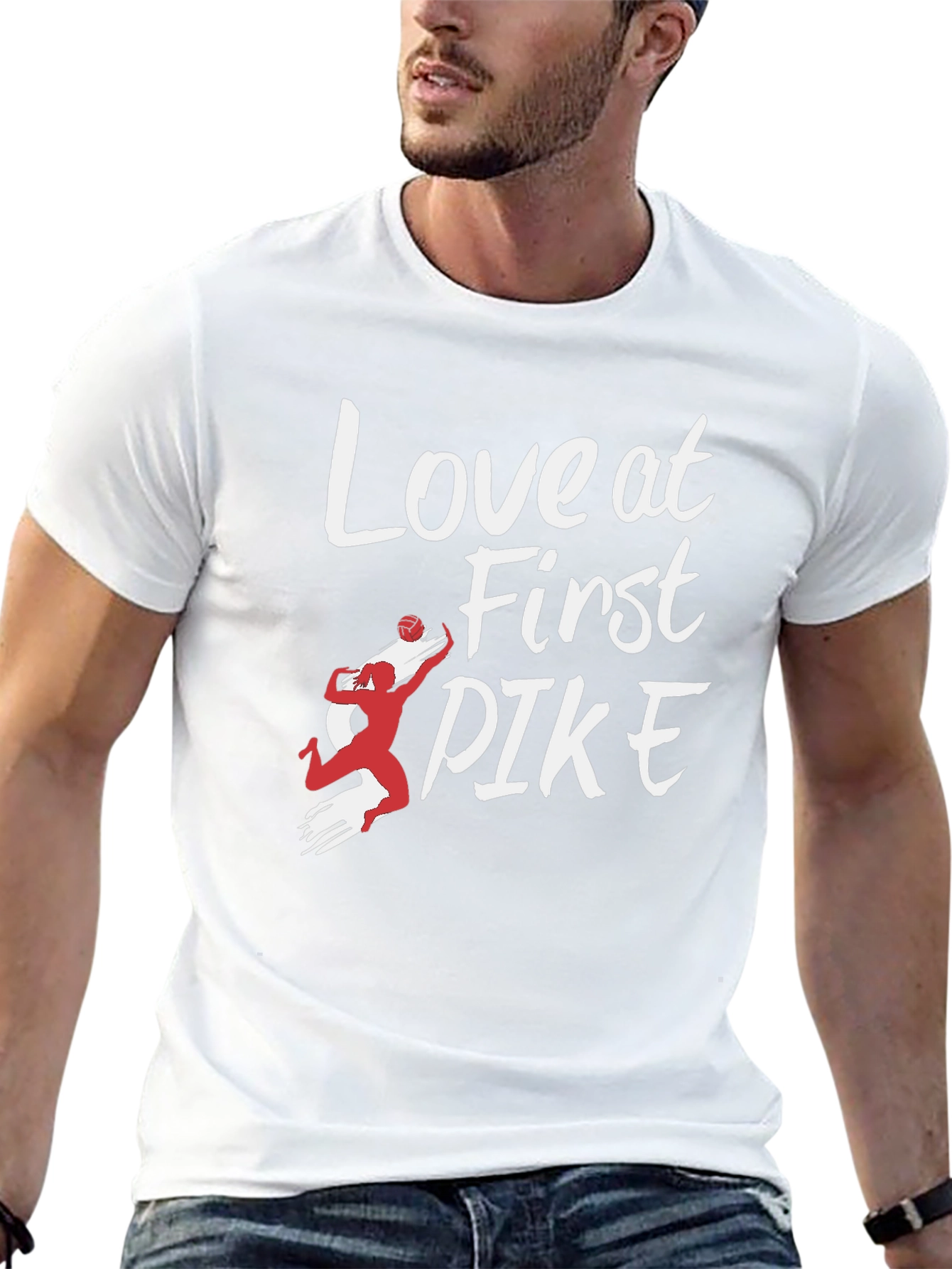 Love at First Spike Volleyball Graphic Tee