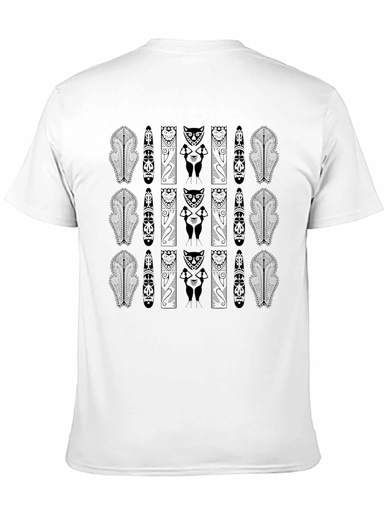 Tribal Print Black T-Shirt