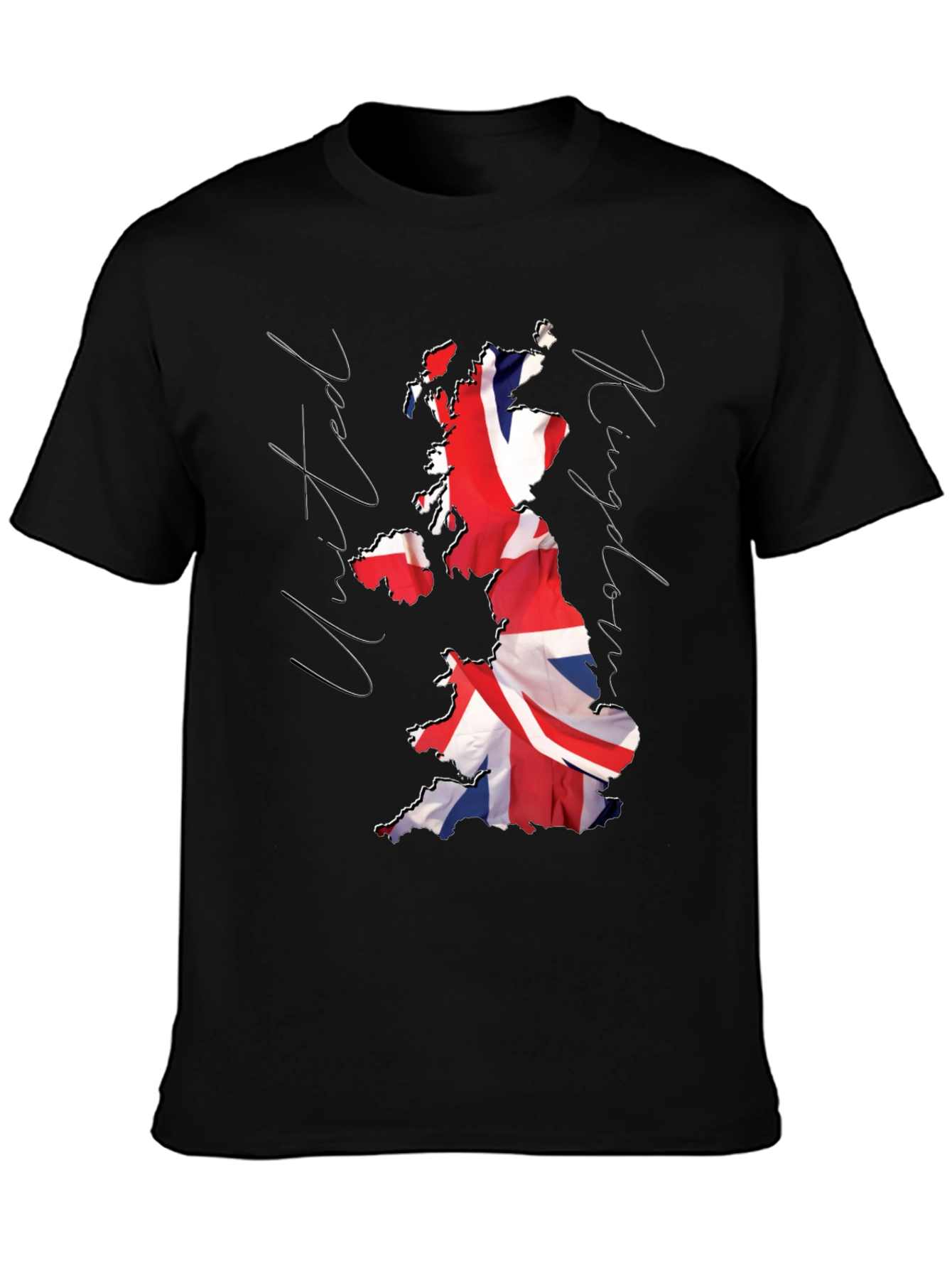United Kingdom Flag Map Graphic T-Shirt