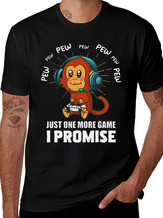Gamer Monkey T-Shirt - Just One More Game!