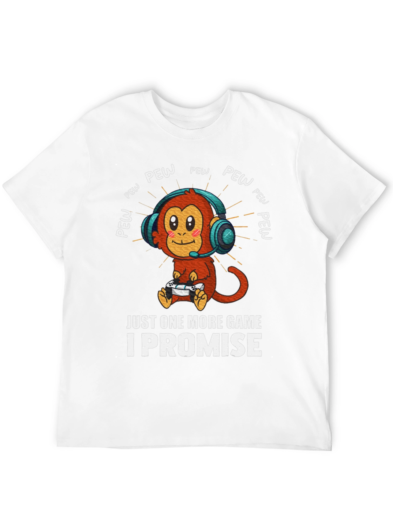 Gamer Monkey T-Shirt - Just One More Game!