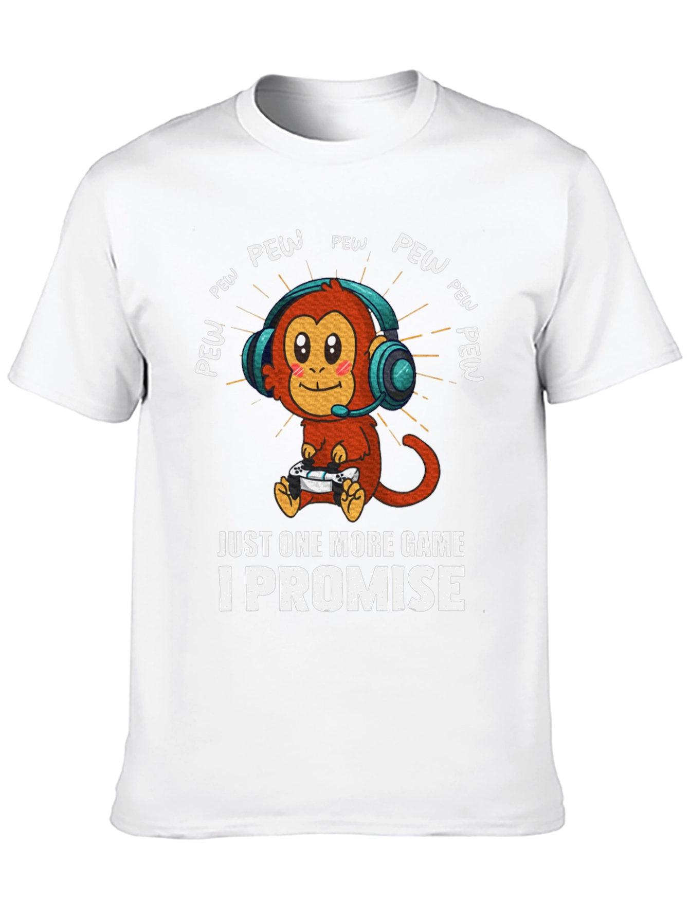 Gamer Monkey T-Shirt - Just One More Game!