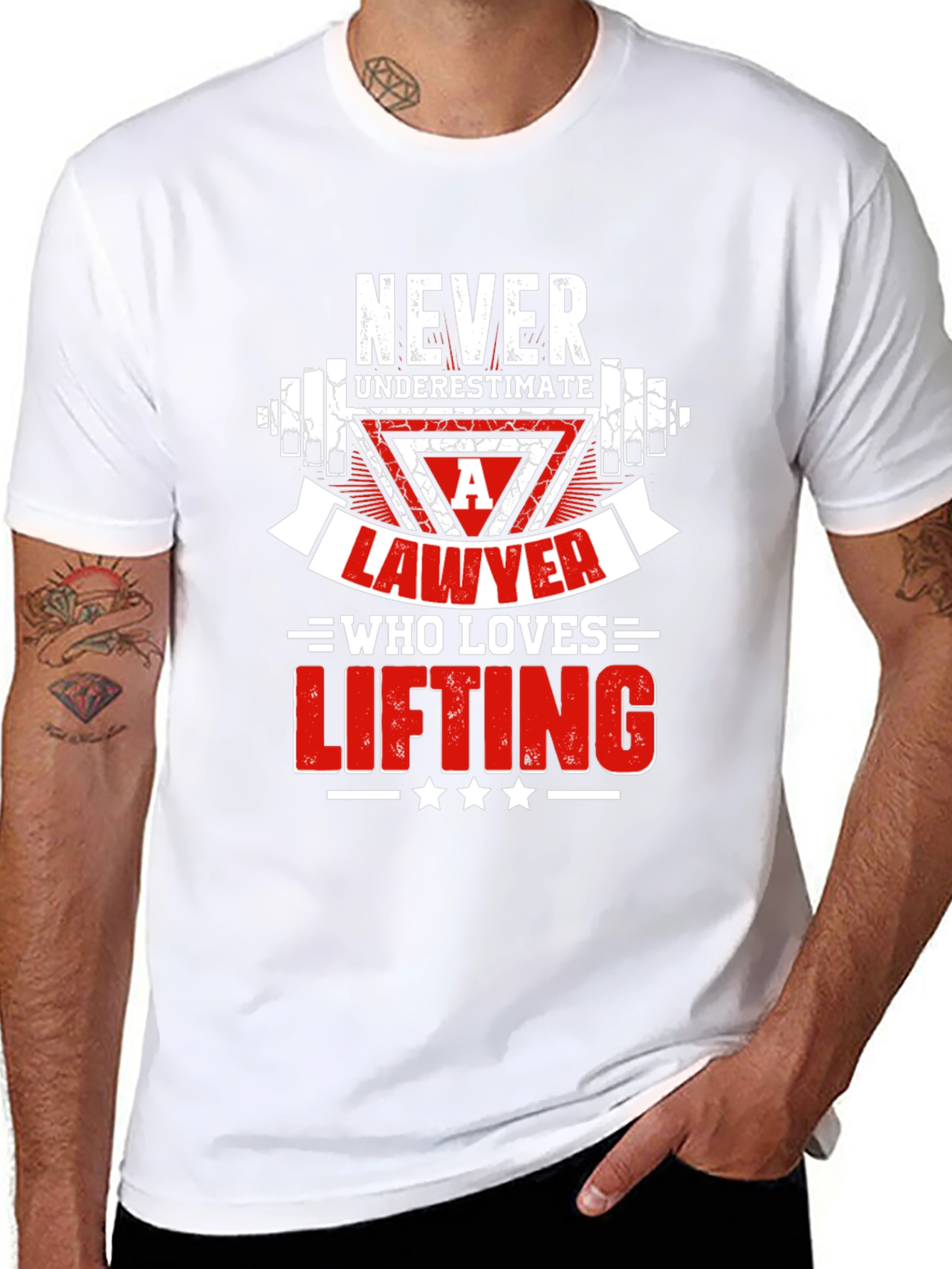 Lawyer Lifting T-Shirt - Never Underestimate