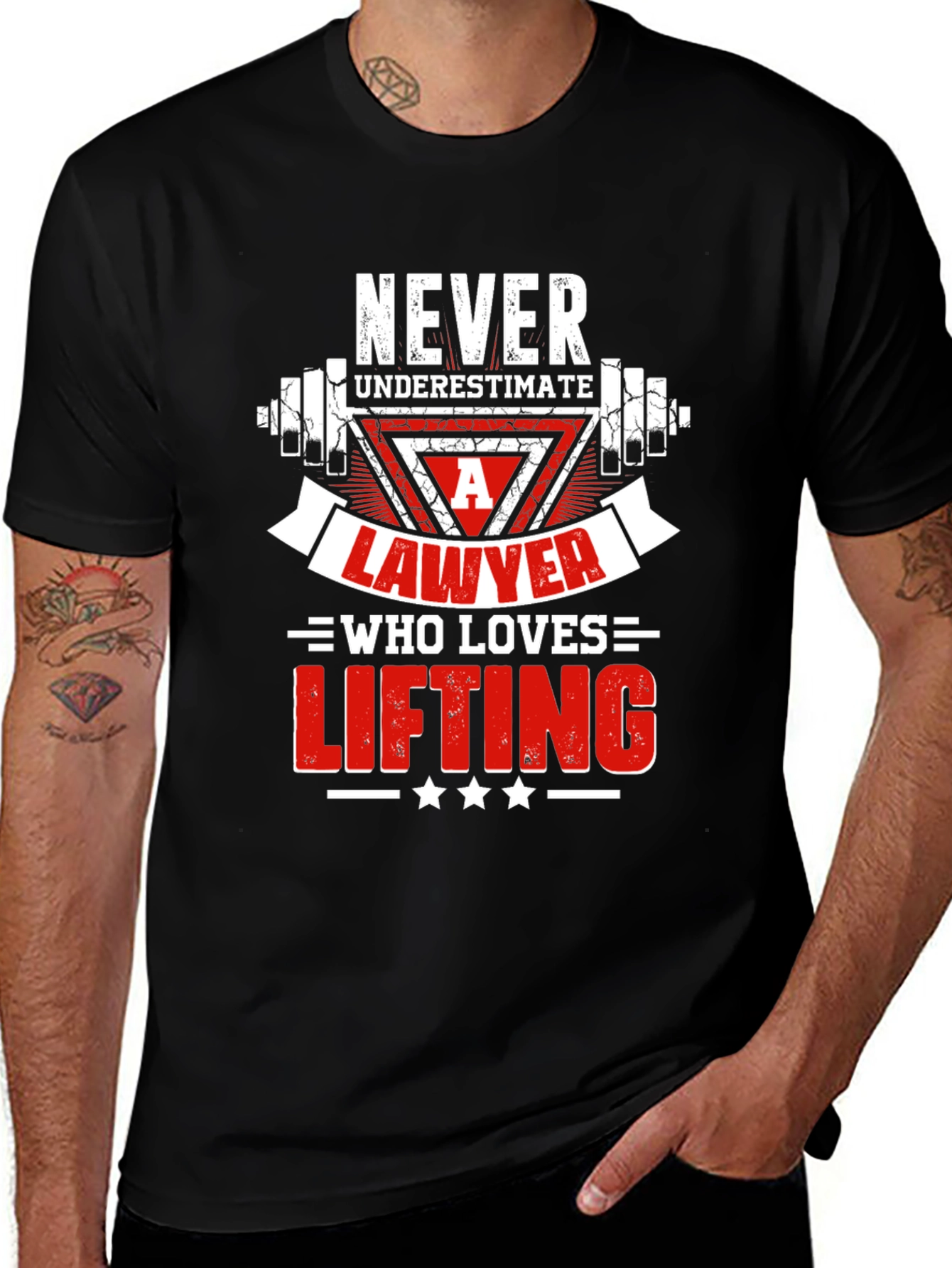 Lawyer Lifting T-Shirt - Never Underestimate