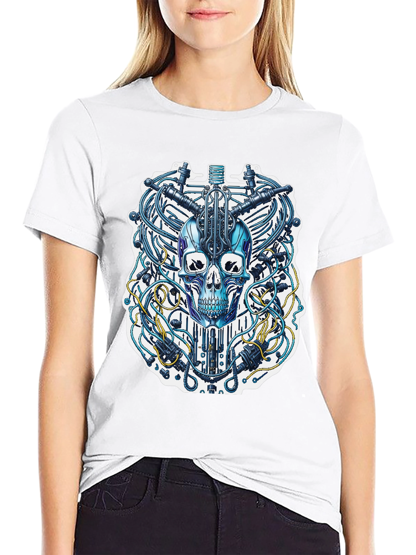 Cyberpunk Skull T-Shirt - Unique Design