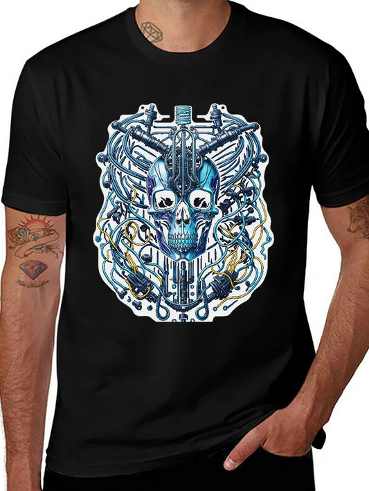 Cyberpunk Skull T-Shirt - Unique Design
