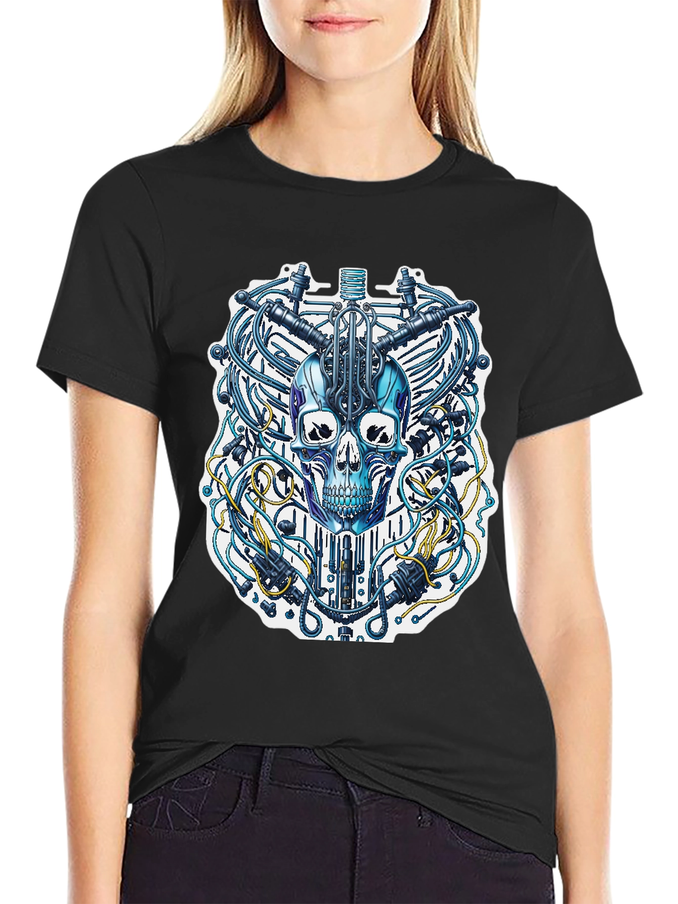 Cyberpunk Skull T-Shirt - Unique Design