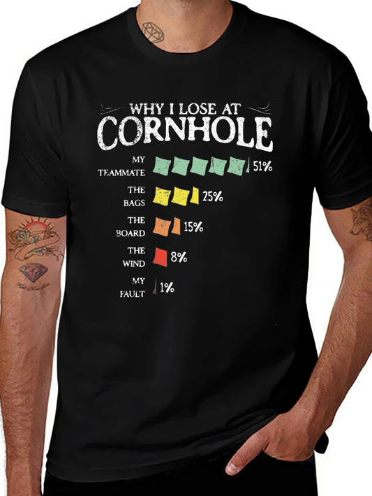 Cornhole Blame T-Shirt - Funny Graphic Tee