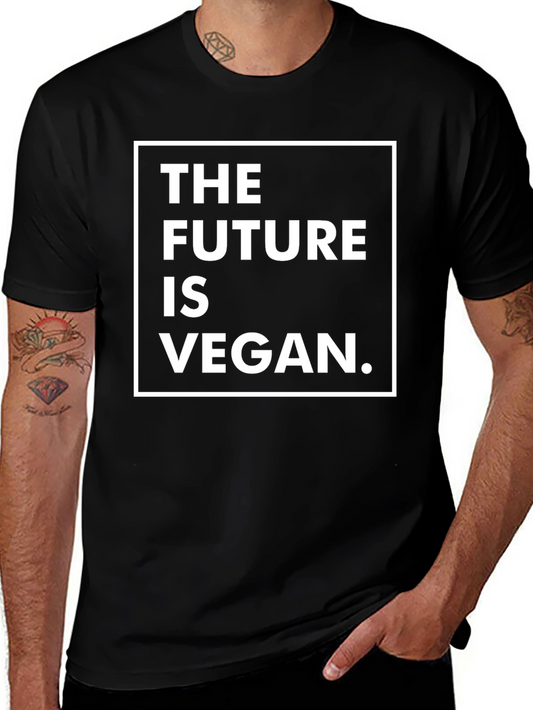 Vegan Future T-Shirt - Black Crew Neck Tee