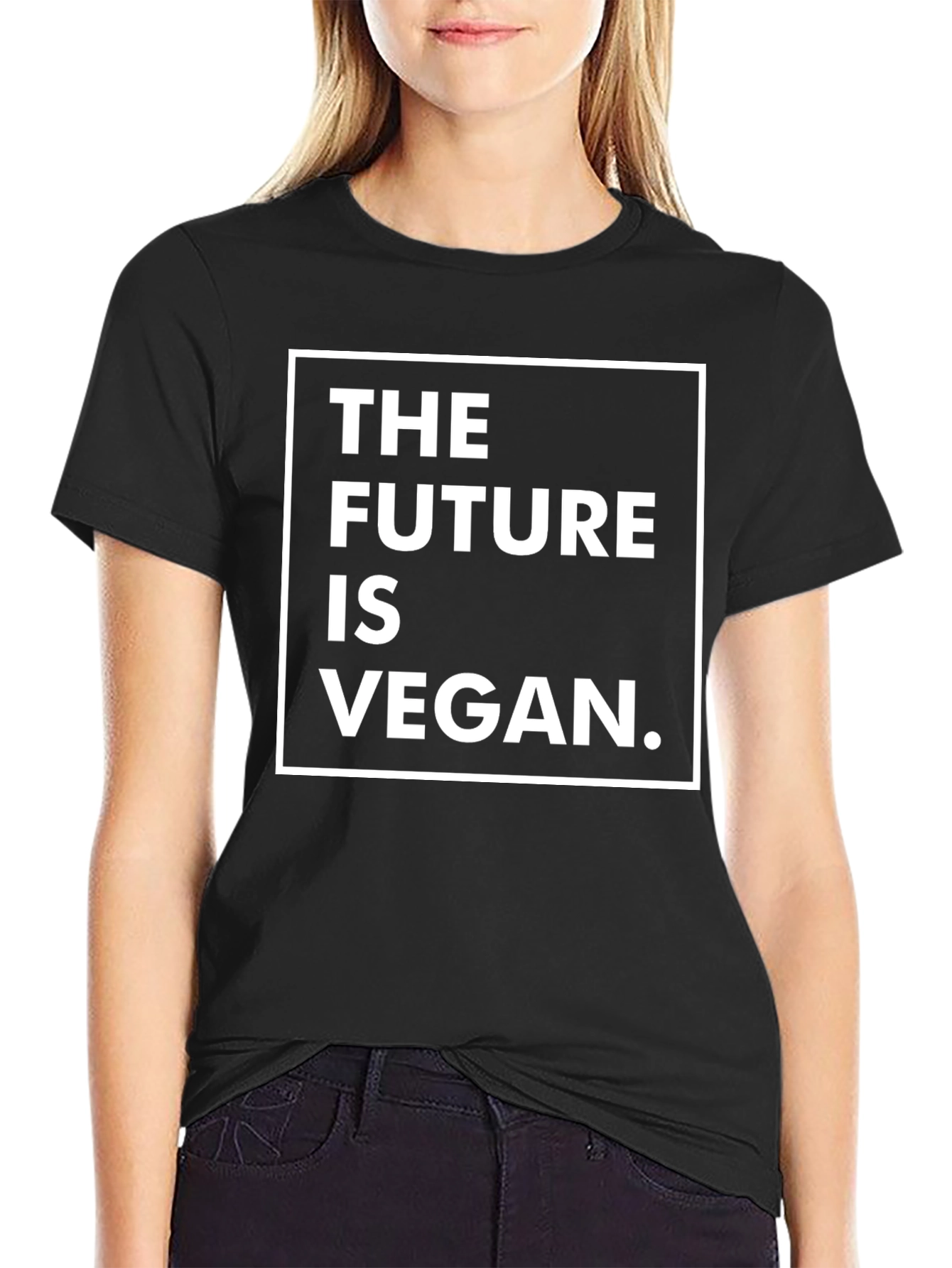 Vegan Future T-Shirt - Black Crew Neck Tee
