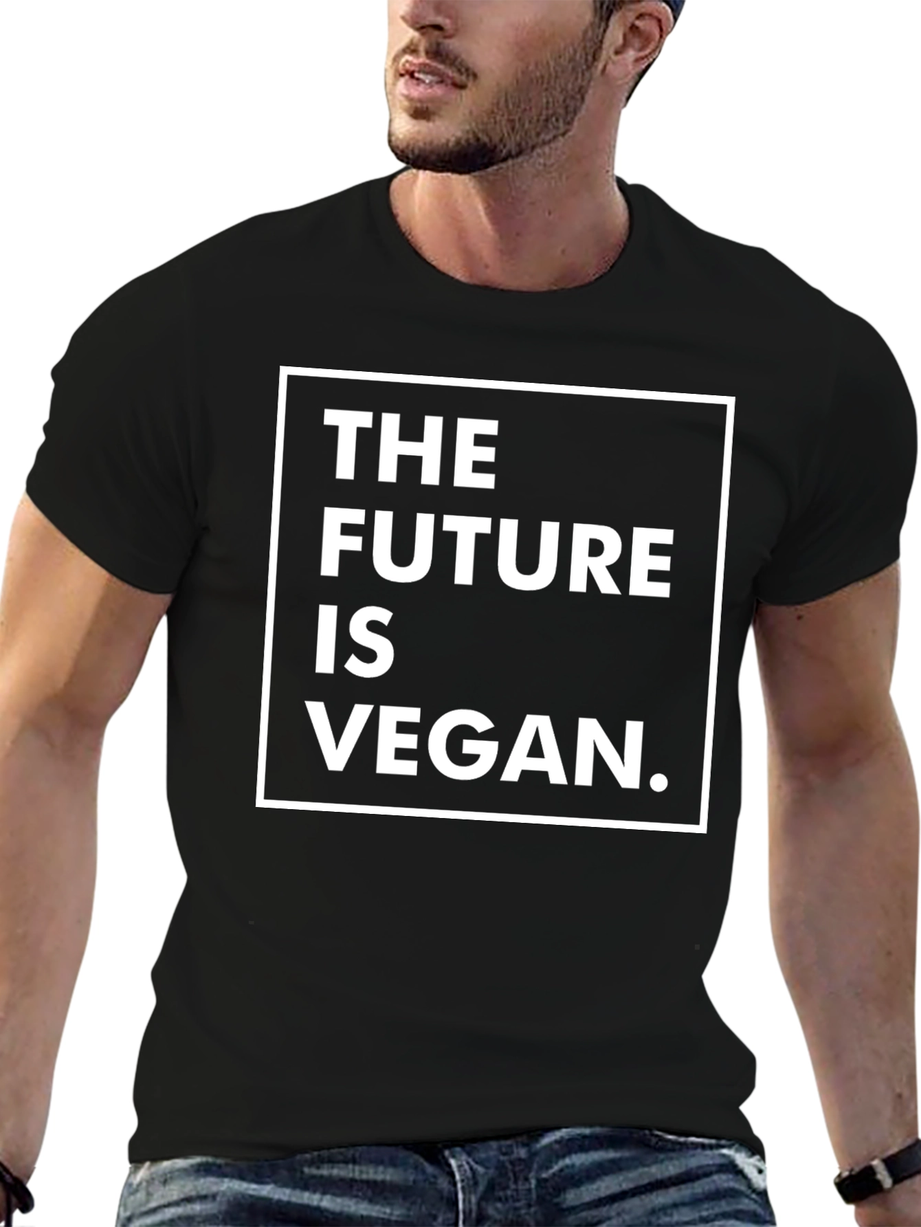 Vegan Future T-Shirt - Black Crew Neck Tee