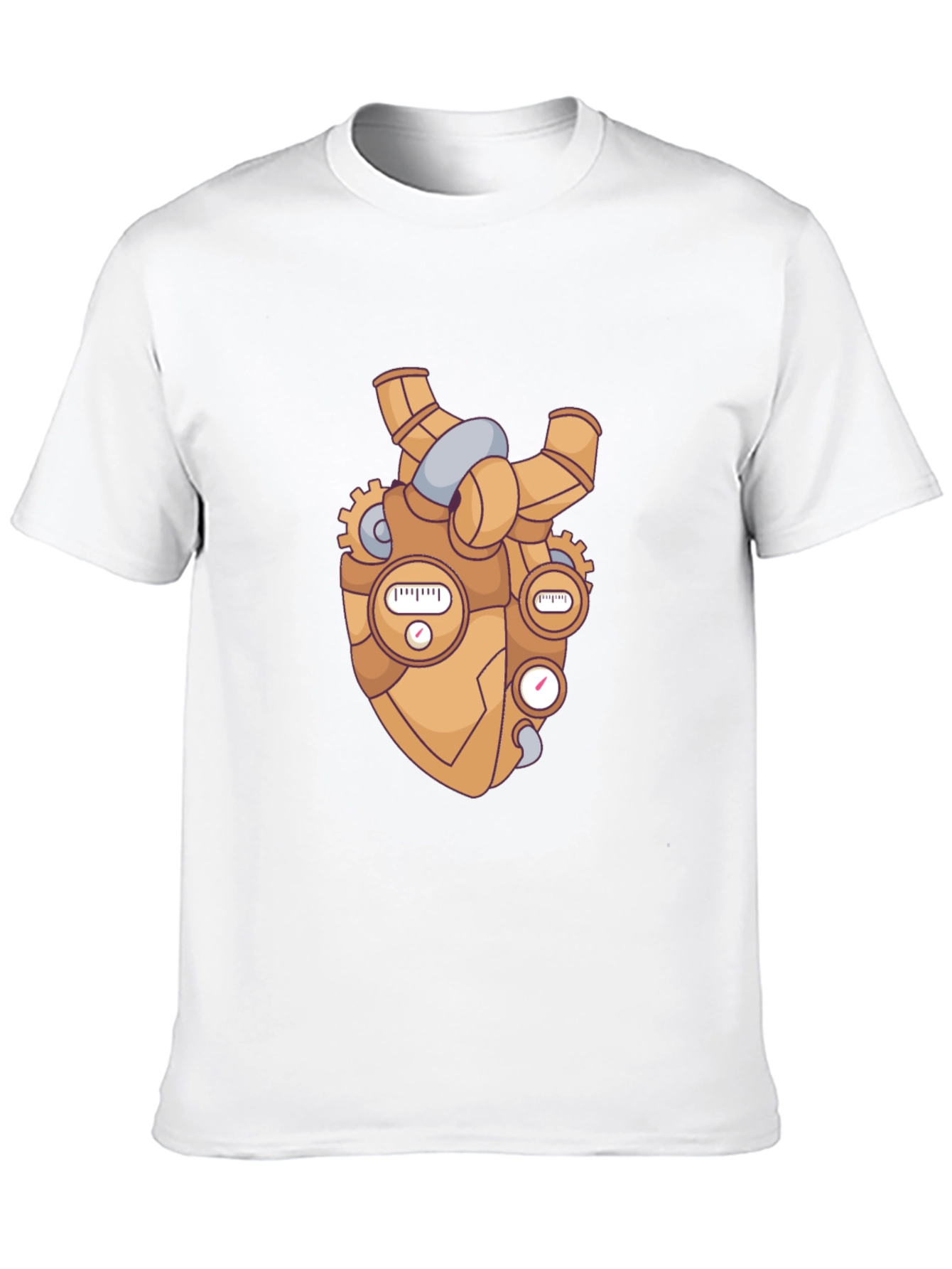 Steampunk Heart Graphic Black T-Shirt