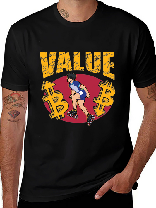 Value Bitcoin Roller Skater T-Shirt