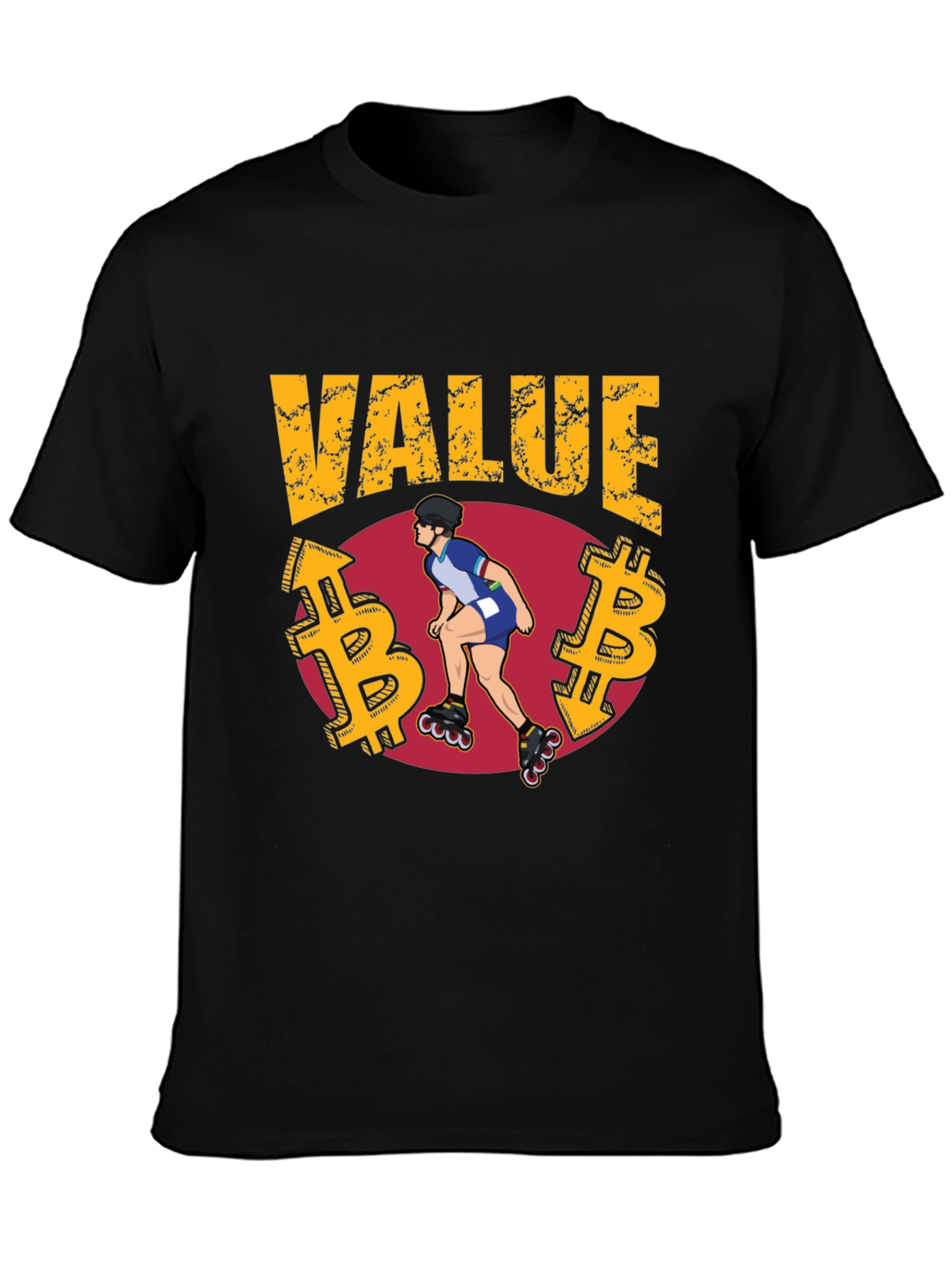 Value Bitcoin Roller Skater T-Shirt