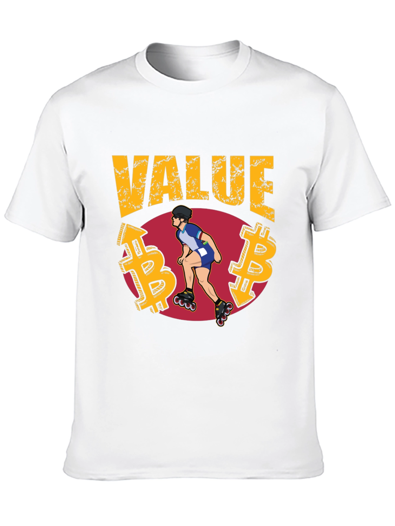 Value Bitcoin Roller Skater T-Shirt