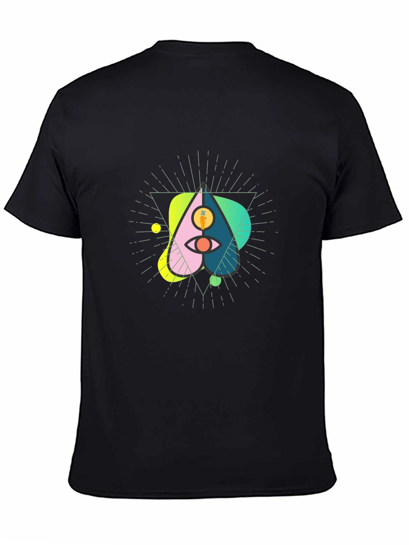 Abstract Graphic Tee - Eye and Carrot Design