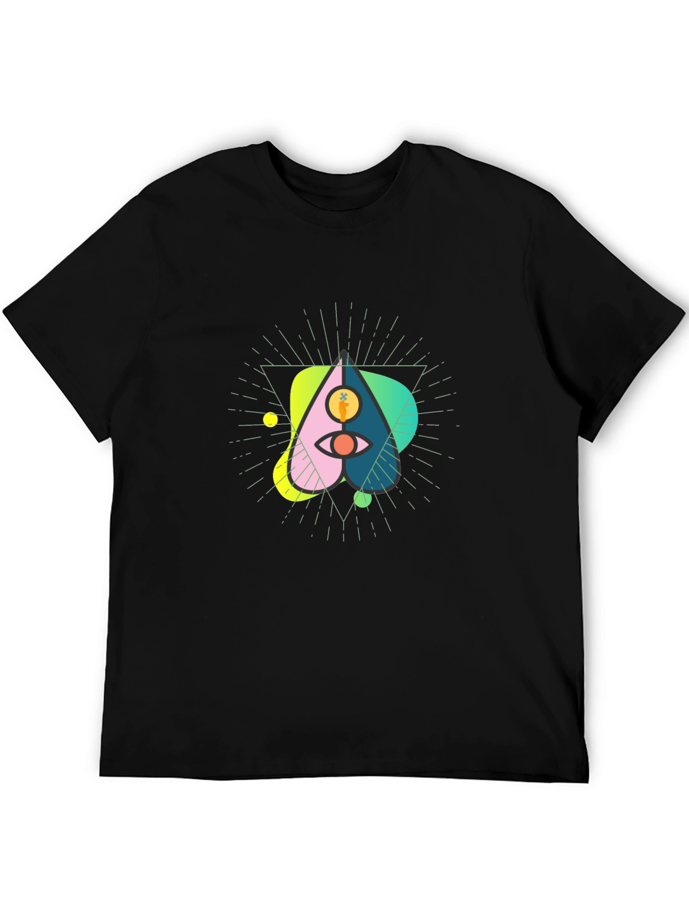 Abstract Graphic Tee - Eye and Carrot Design