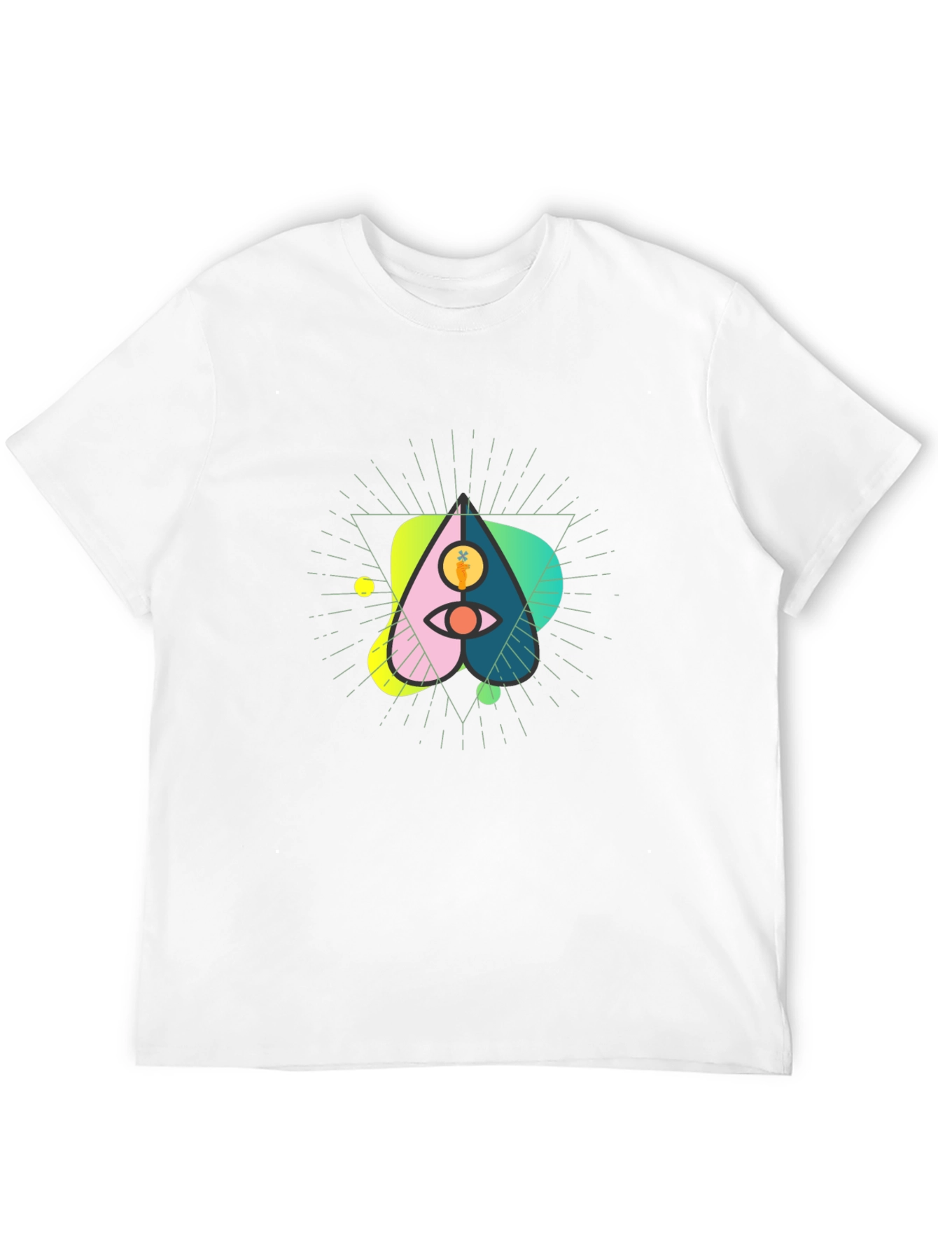 Abstract Graphic Tee - Eye and Carrot Design