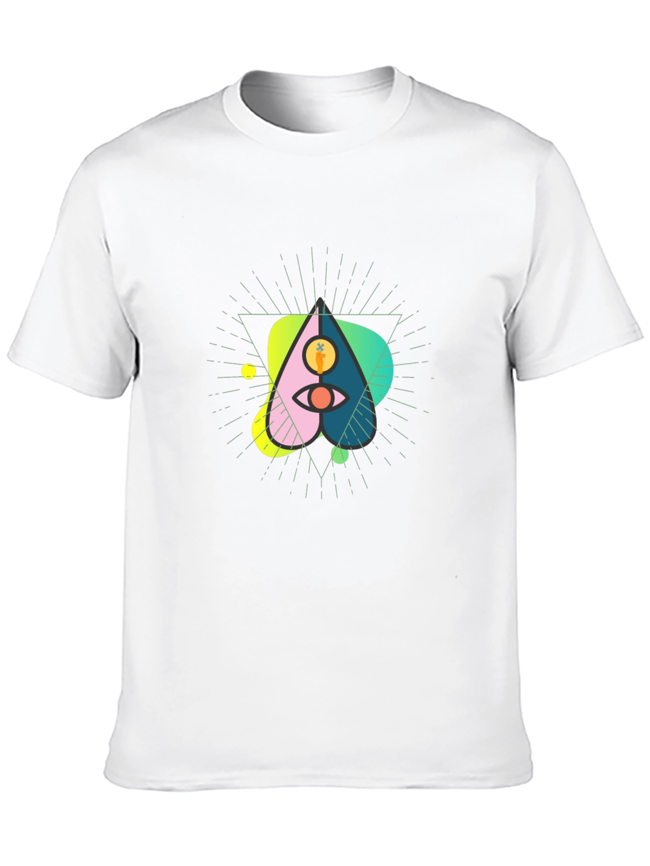 Abstract Graphic Tee - Eye and Carrot Design