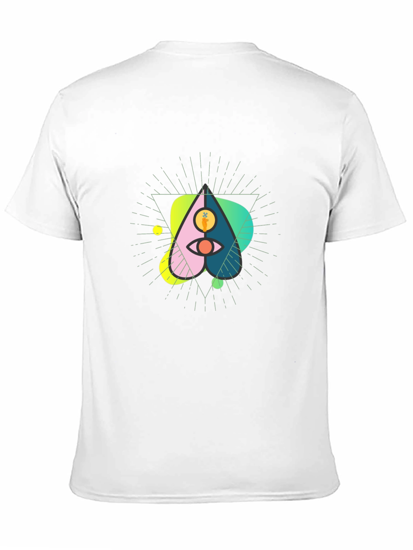 Abstract Graphic Tee - Eye and Carrot Design