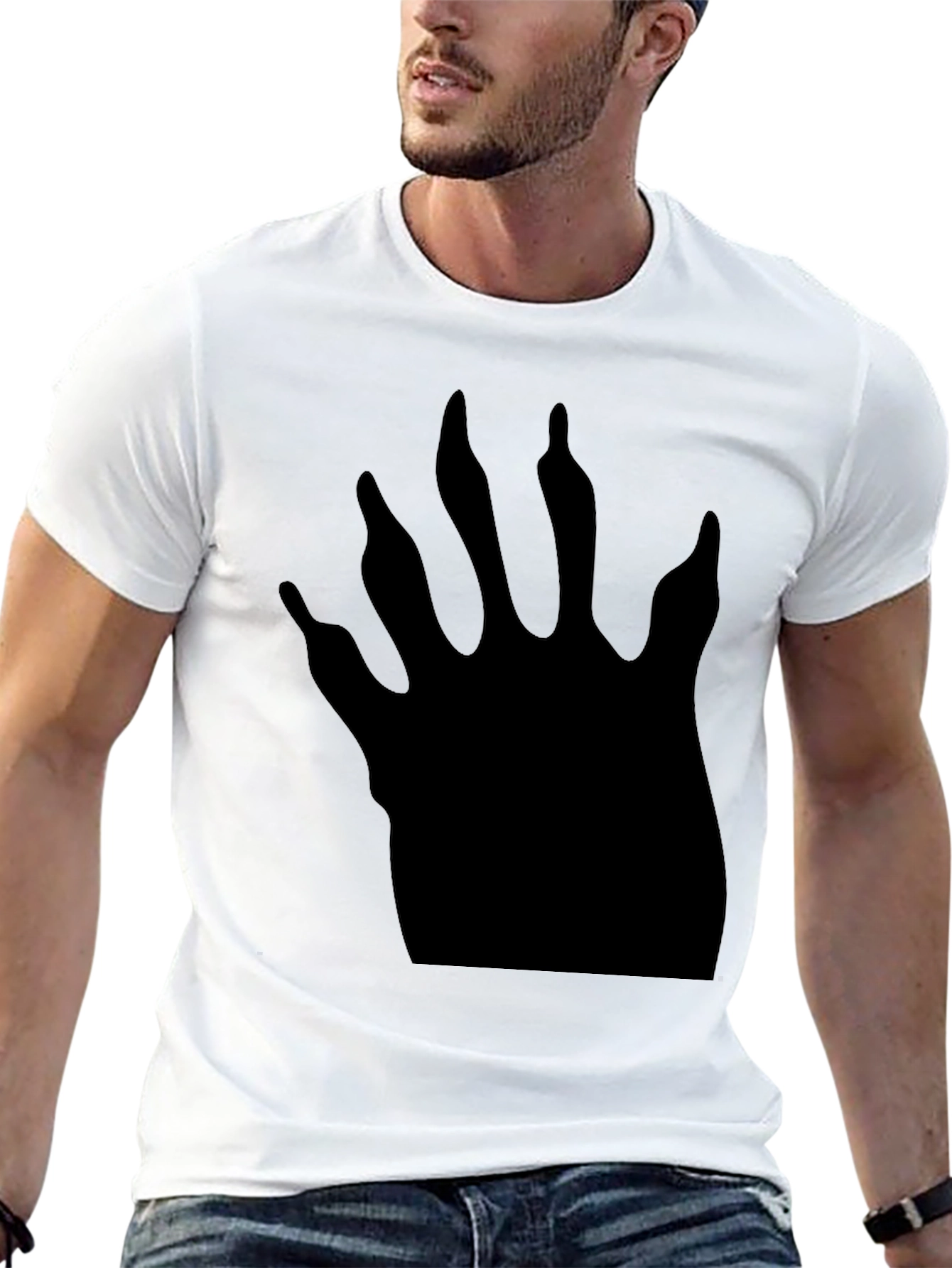 Cool Black Claw Print Tee - Casual Comfort
