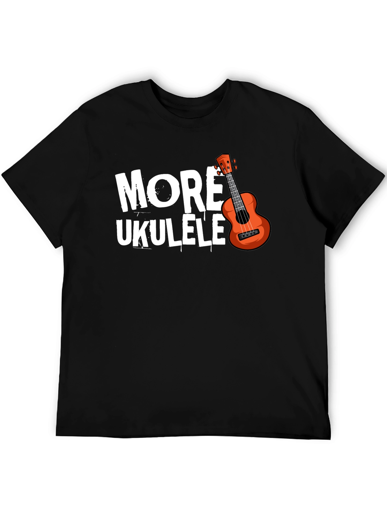More Ukulele Black T-Shirt - Music Lovers Tee