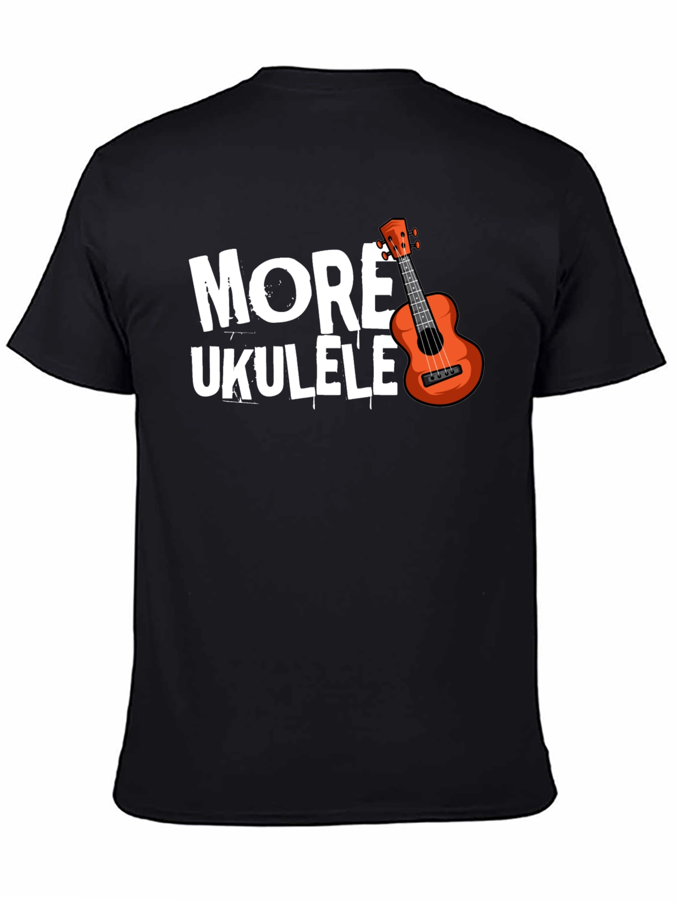 More Ukulele Black T-Shirt - Music Lovers Tee