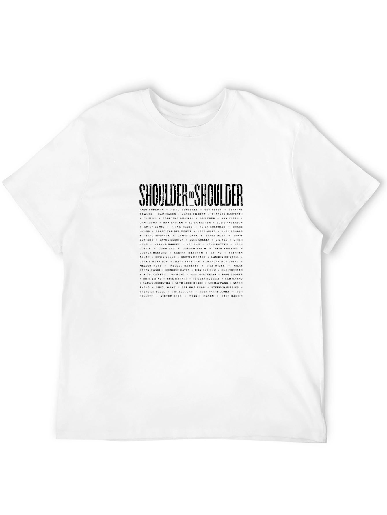 Shoulder to Shoulder Graphic Print Tee - Black
