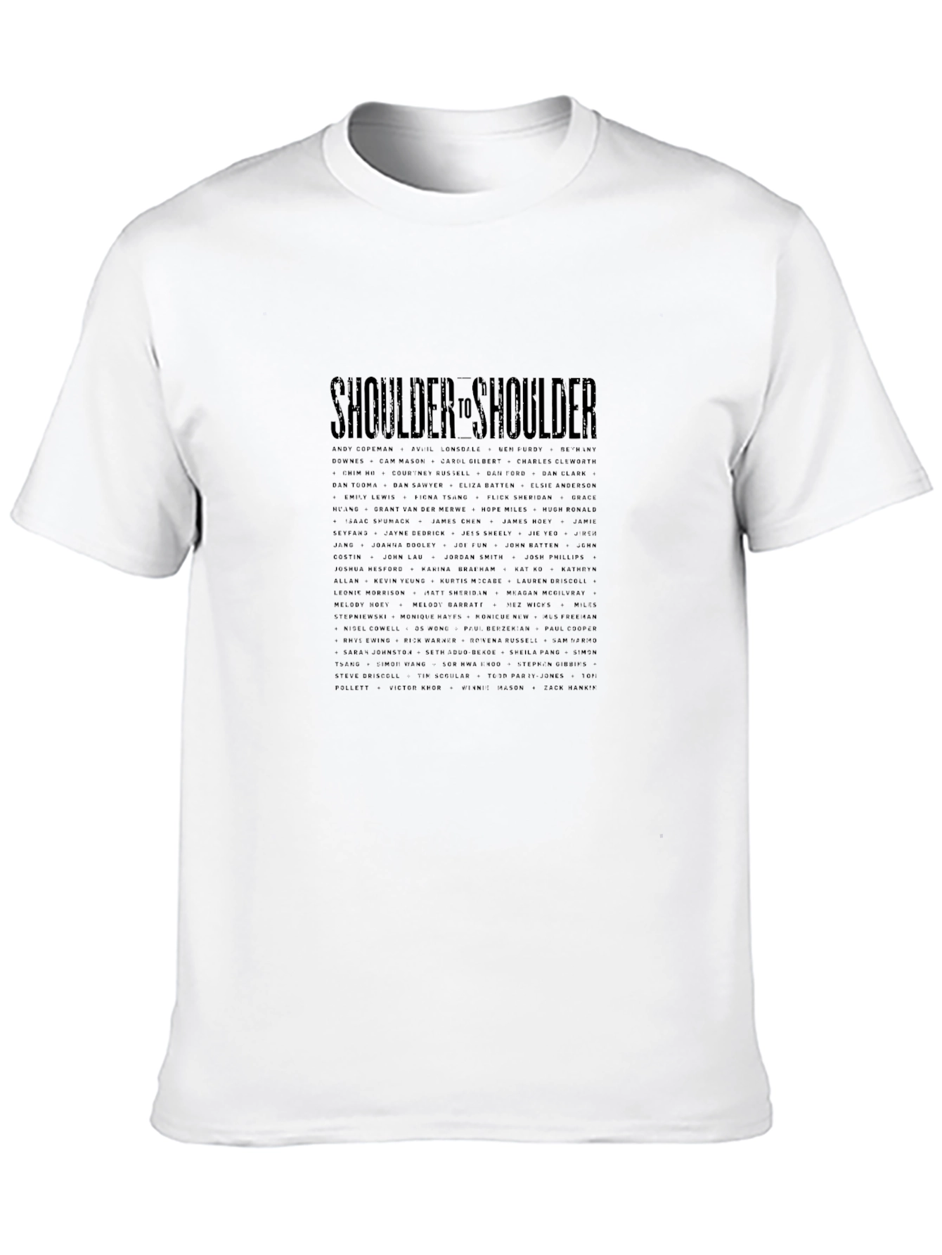 Shoulder to Shoulder Graphic Print Tee - Black