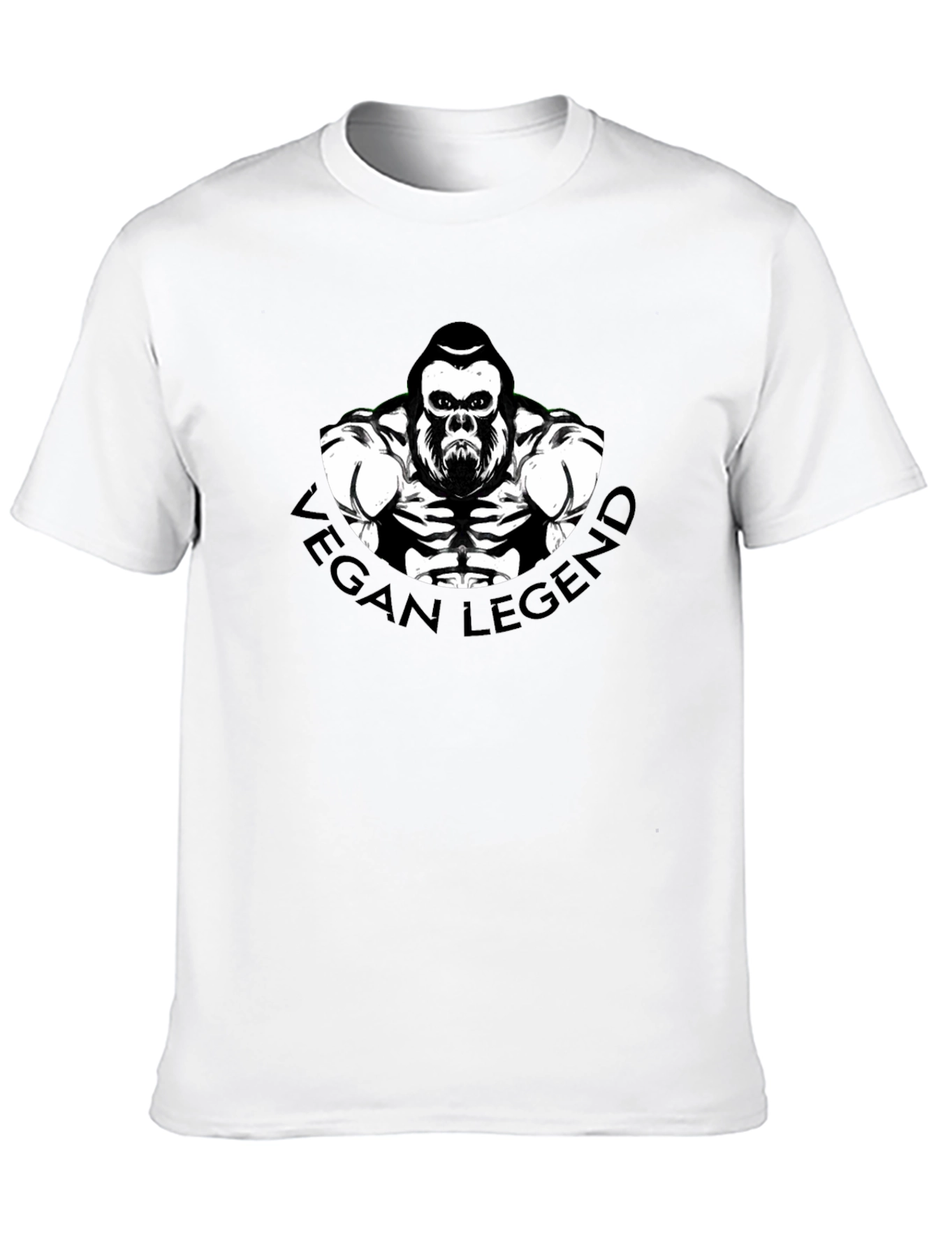 Vegan Legend Gorilla Graphic Tee - Black T-Shirt
