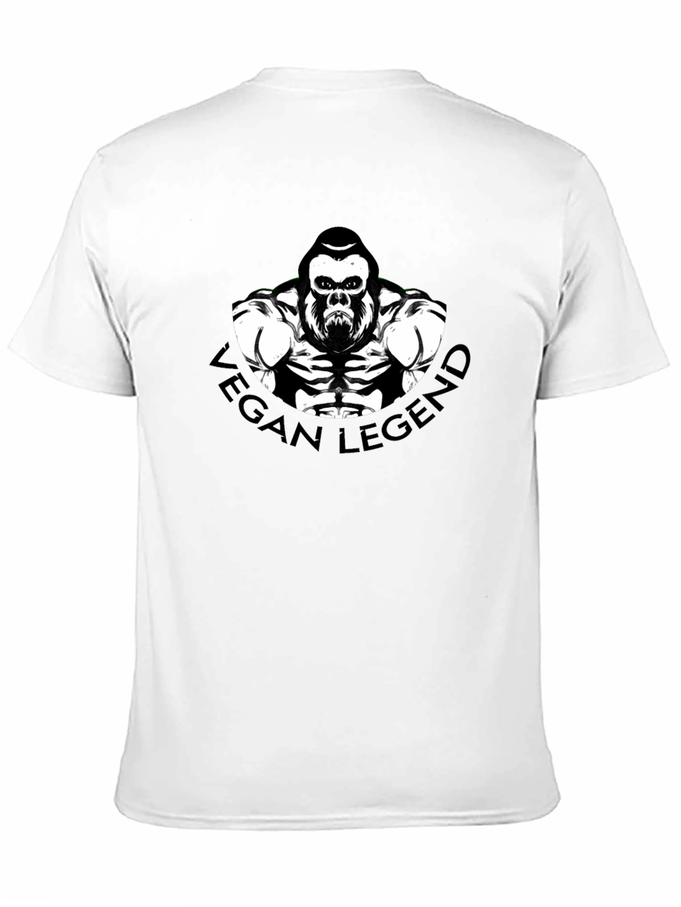 Vegan Legend Gorilla Graphic Tee - Black T-Shirt