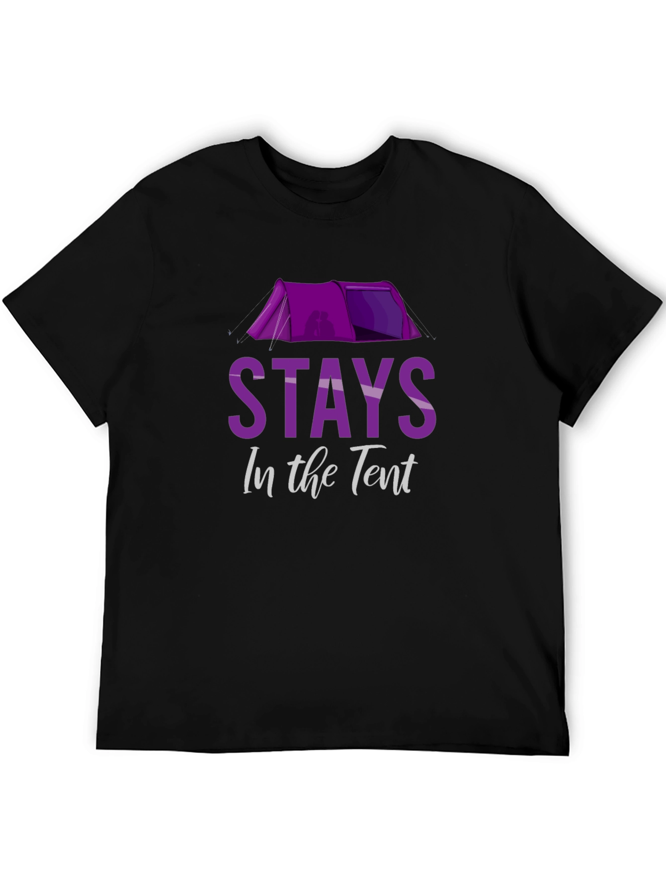 Stays in the Tent Novelty Camping T-Shirt