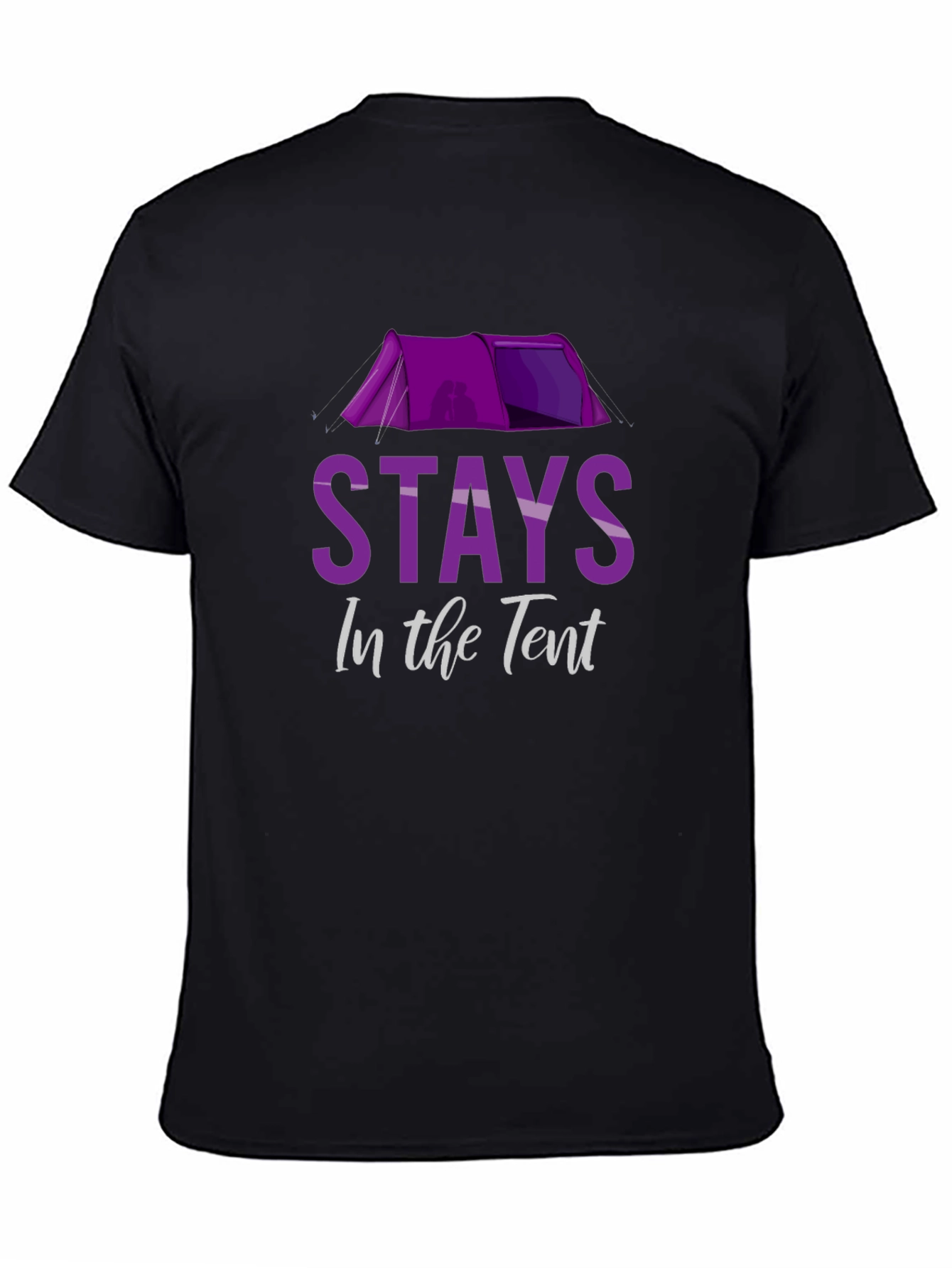 Stays in the Tent Novelty Camping T-Shirt
