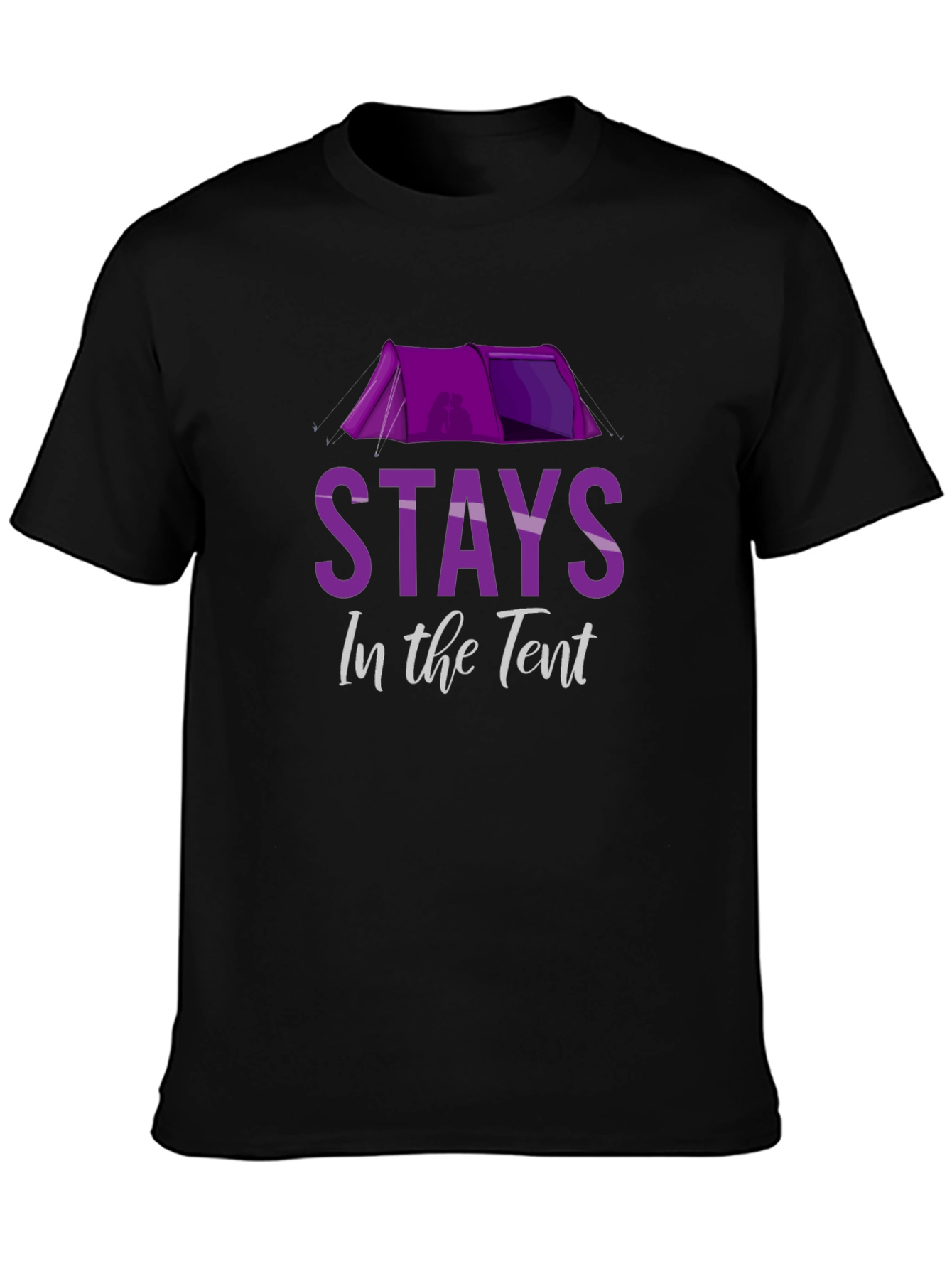 Stays in the Tent Novelty Camping T-Shirt