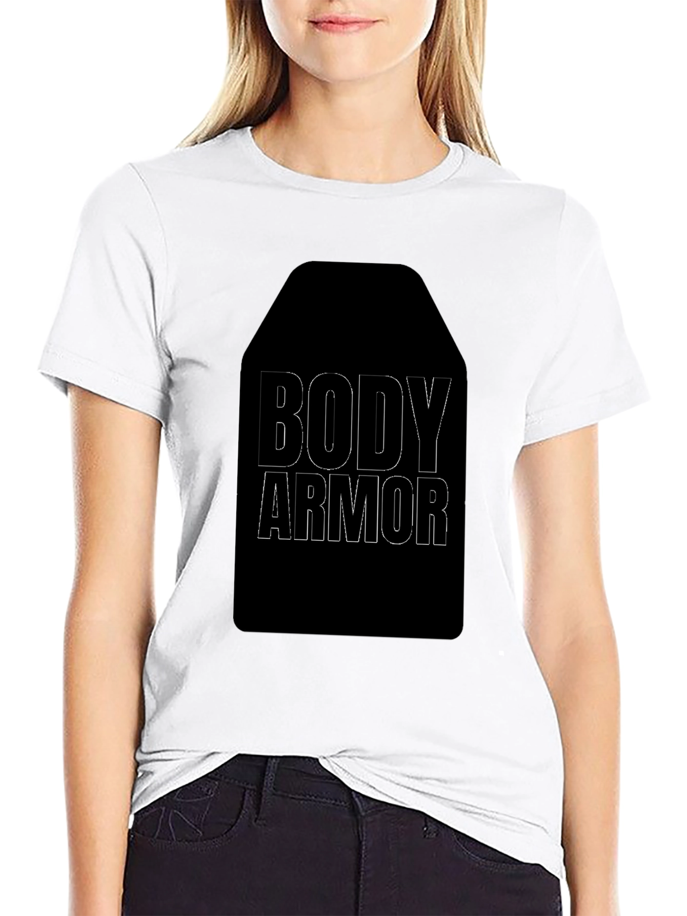Body Armor Graphic Tee - Black Cotton T-Shirt