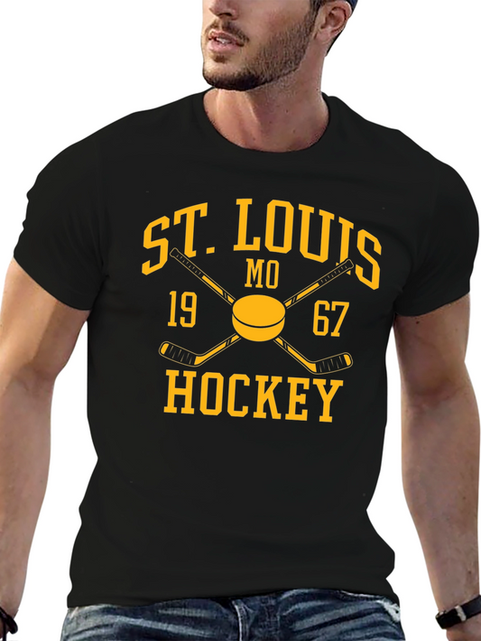 St. Louis Hockey 1967 Black Graphic T-Shirt