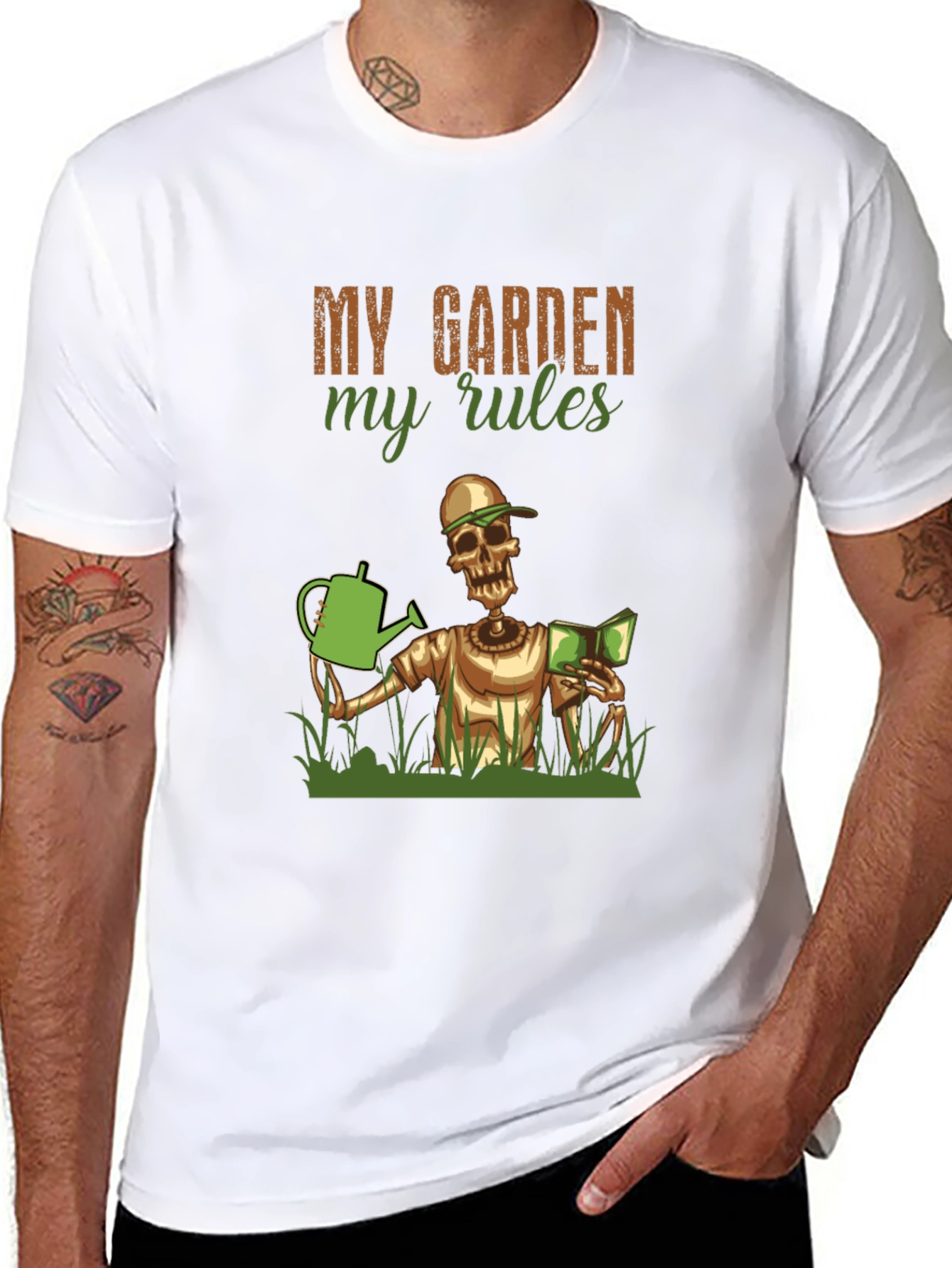 My Garden My Rules Skeleton Gardener Graphic Tee